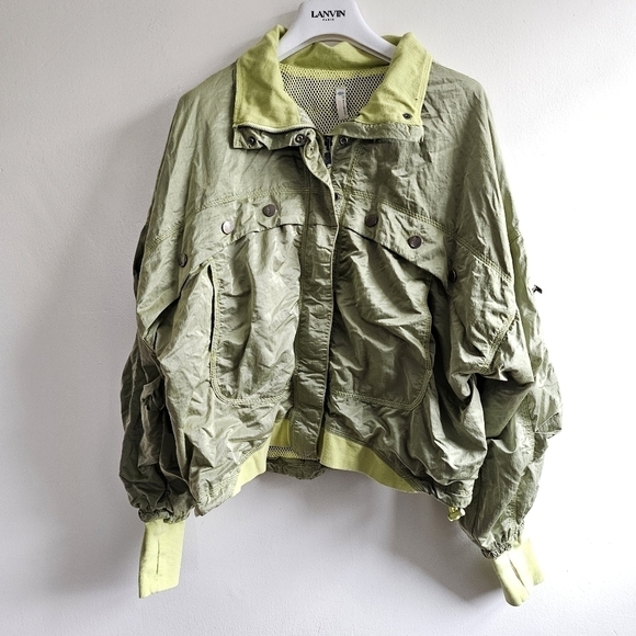 New Free People FP Movement Opal Green Mist Workout Windbreaker Jacket Medium - Picture 8 of 15